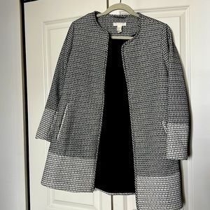 H&M Black and white coat - Good Condition!